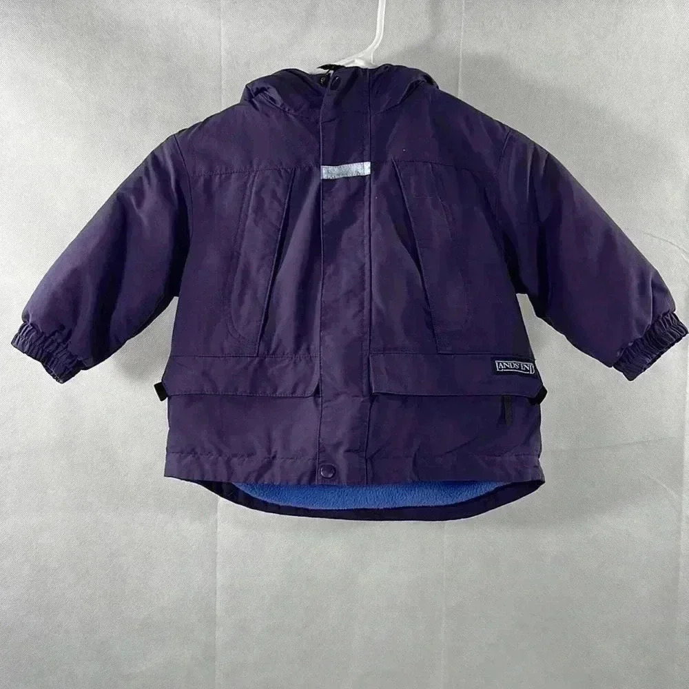 Lands End Girls Purple Winter Jacket Size 2T